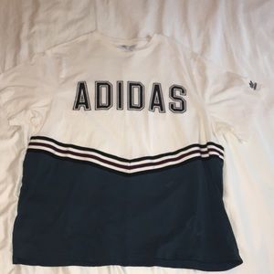 Adidas red, white, and green T-shirt
